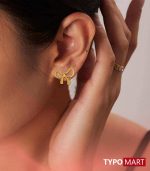 Elegant Anti Tarnish Bow Earrings for Women – Stylish Stud Design - Image 3